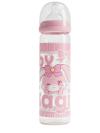 Tétine adulte LittleForBig Baby Usagi BigShield avec motif kawaii, bouclier imprimé et tétine en silicone transparente sur fond blanc.