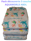 Pack découverte de 3 couches adultes plastifiées Aquaworld ABDL